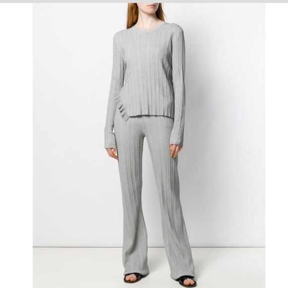 NWT,Derek Lam 10 Crosby Rasia Rib Knit Pant,grey - Picture 3 of 16